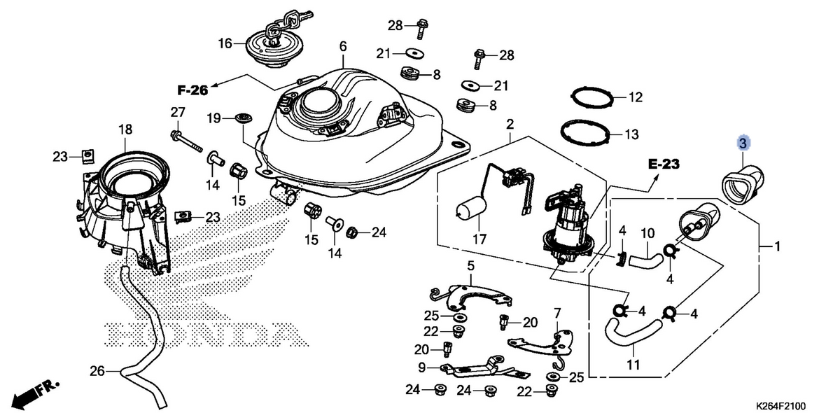 Honda OEM part 16912-K26-900
