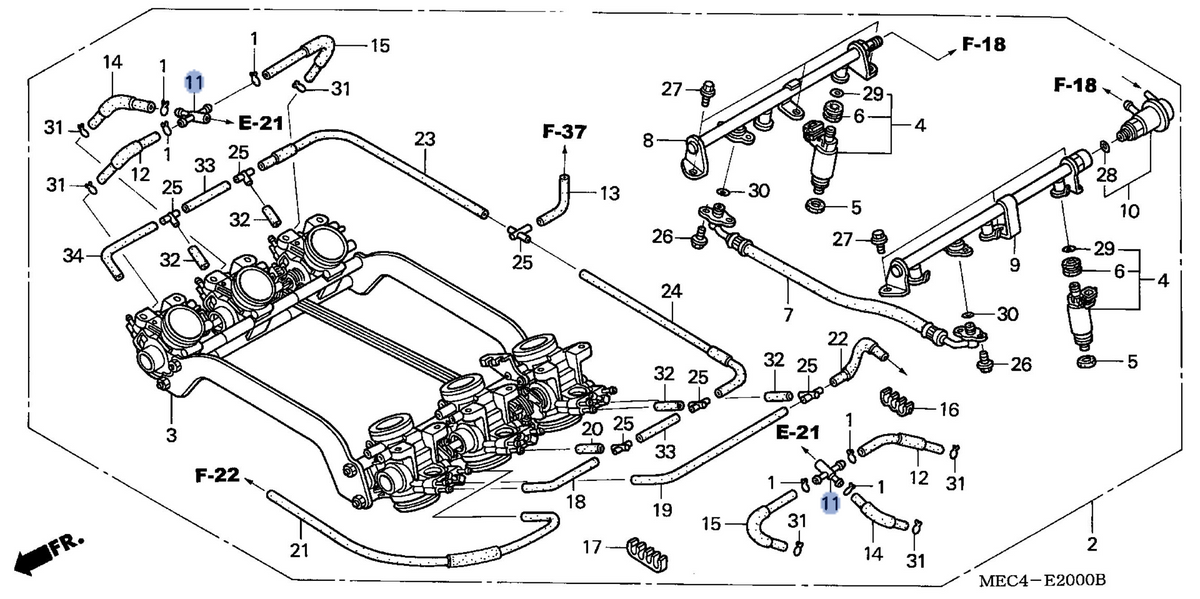 Honda OEM part 16927-MEC-003
