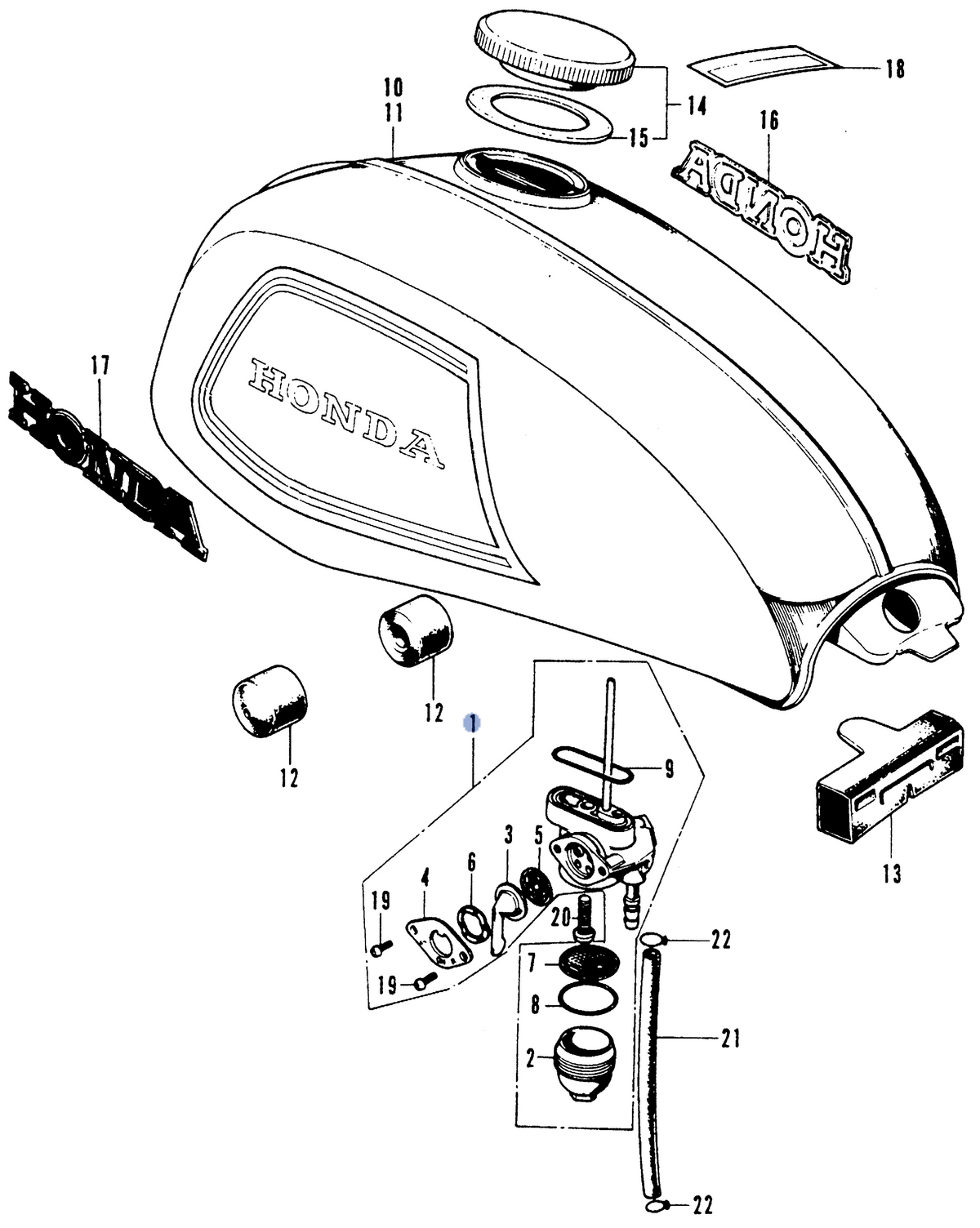 Honda OEM part 16950-070-700
