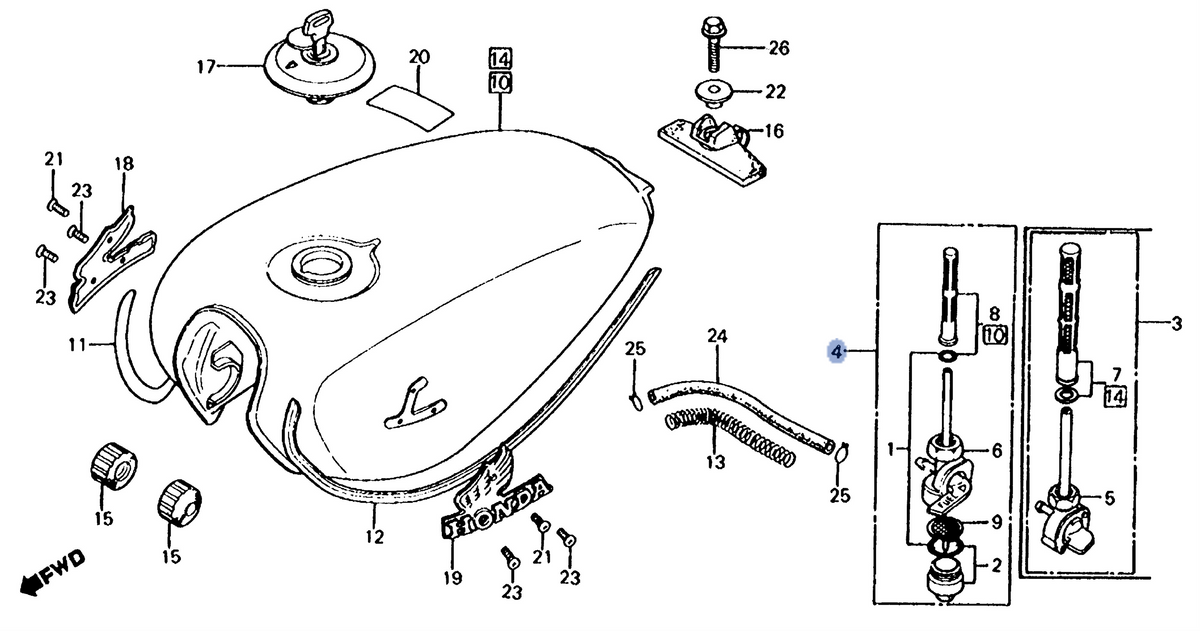 Honda OEM part 16950-461-751