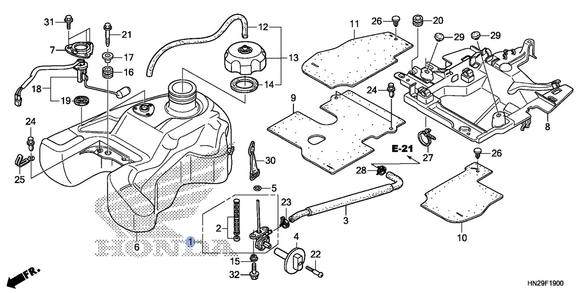 Honda OEM part 16950-HP0-A01