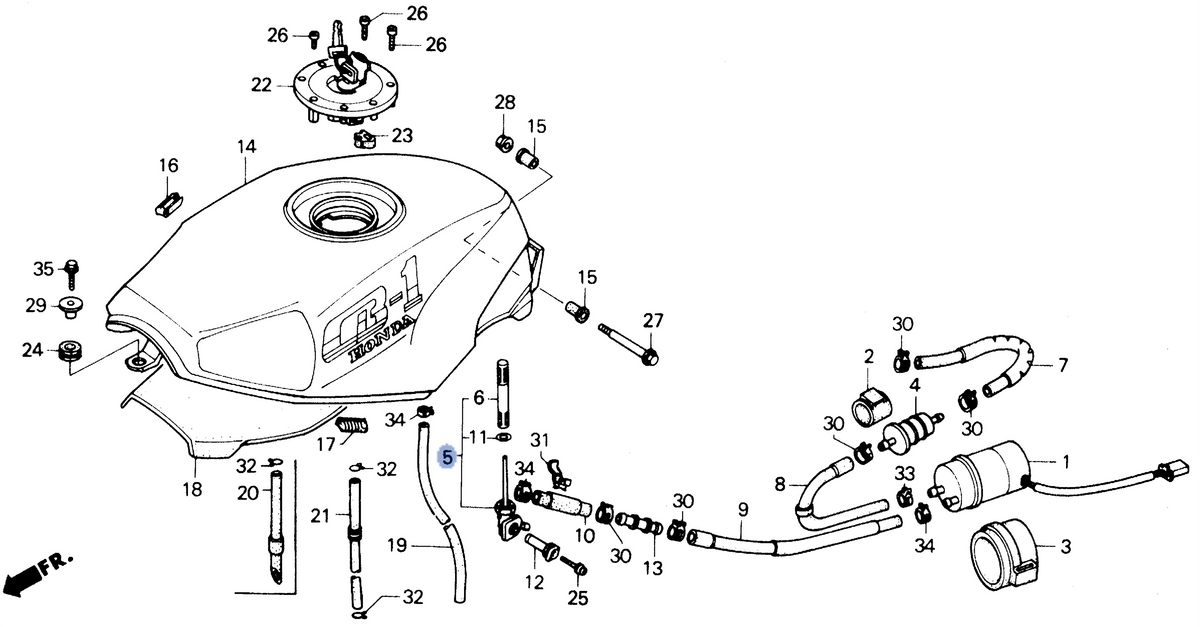 Honda OEM part 16950-KAF-000