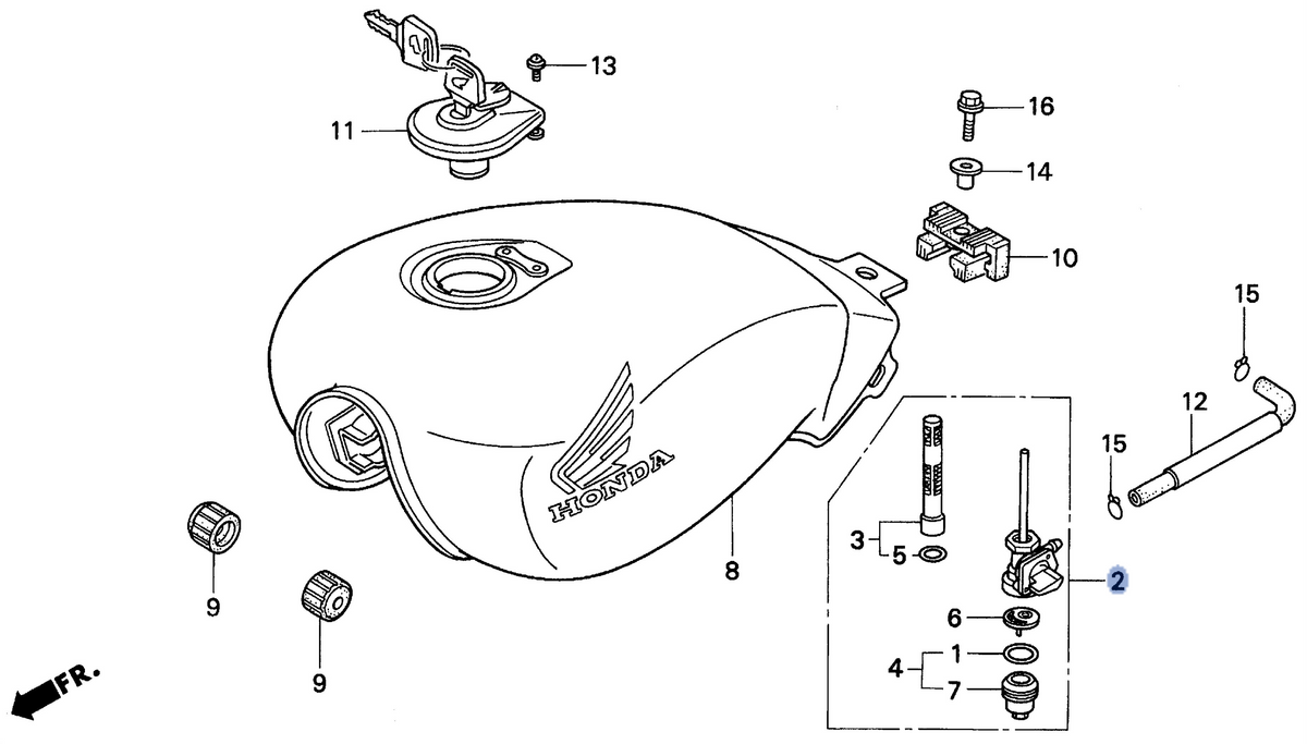 Honda OEM part 16950-KBG-671