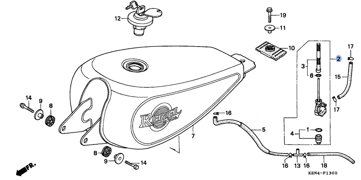 Honda OEM part 16950-KEB-771