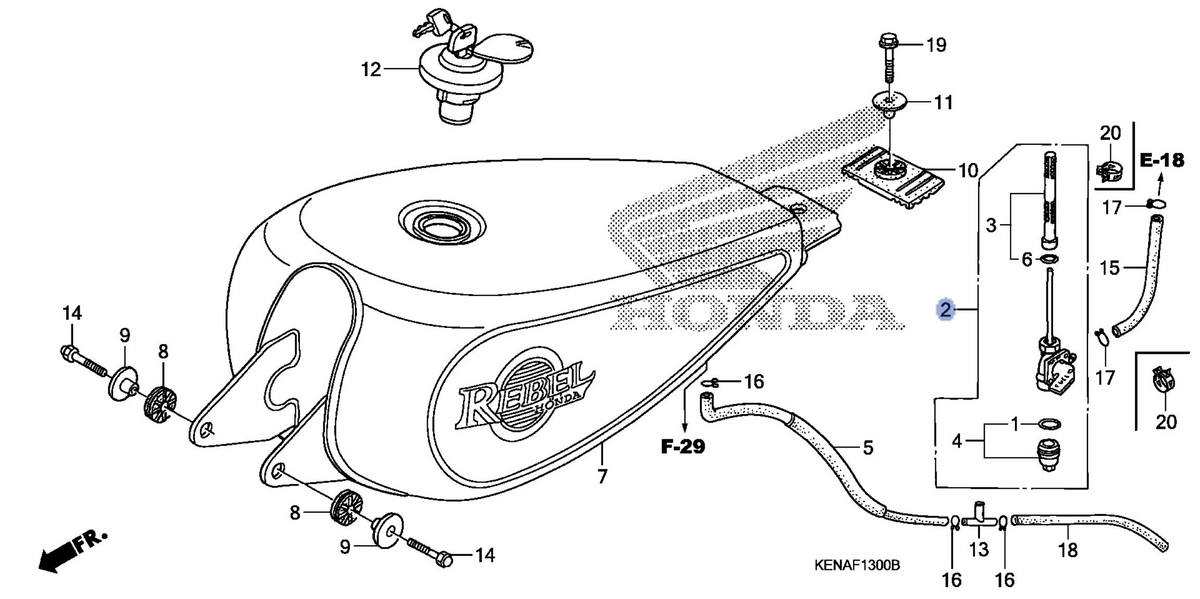 Honda OEM part 16950-KEN-B11