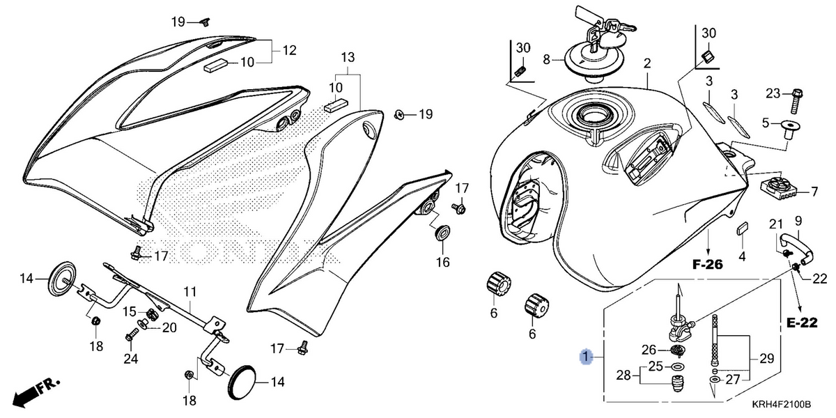 Honda OEM part 16950-KRH-J00