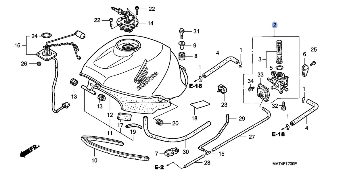 Honda OEM part 16950-MBB-642