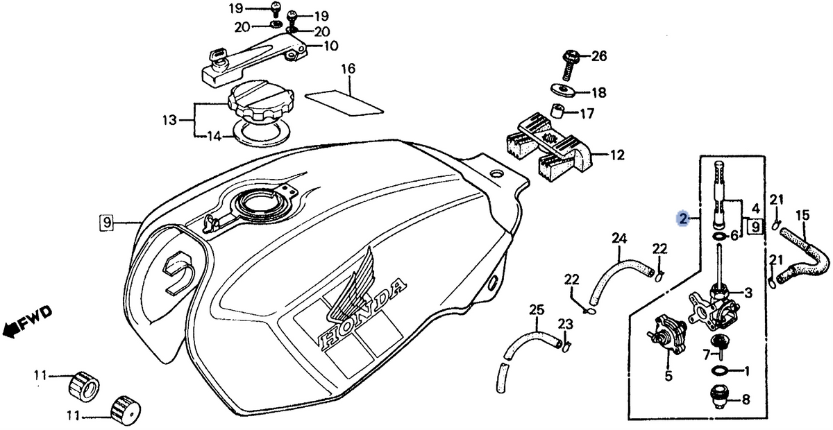 Honda OEM part 16950-MC9-830