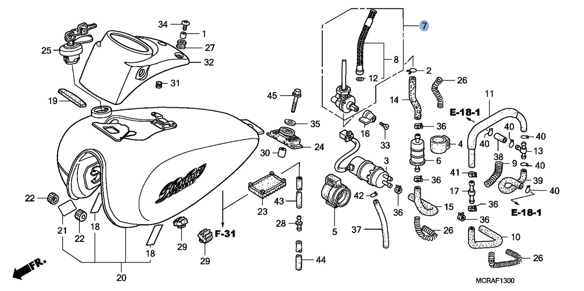 Honda OEM part 16950-MCR-A03