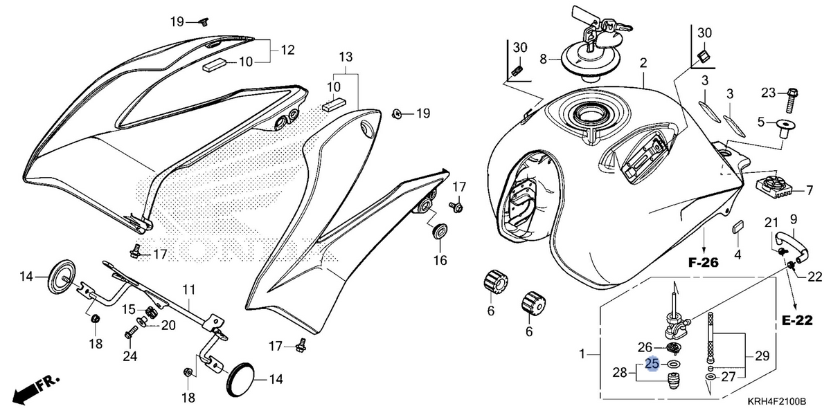 Honda OEM part 16951-KRH-J00