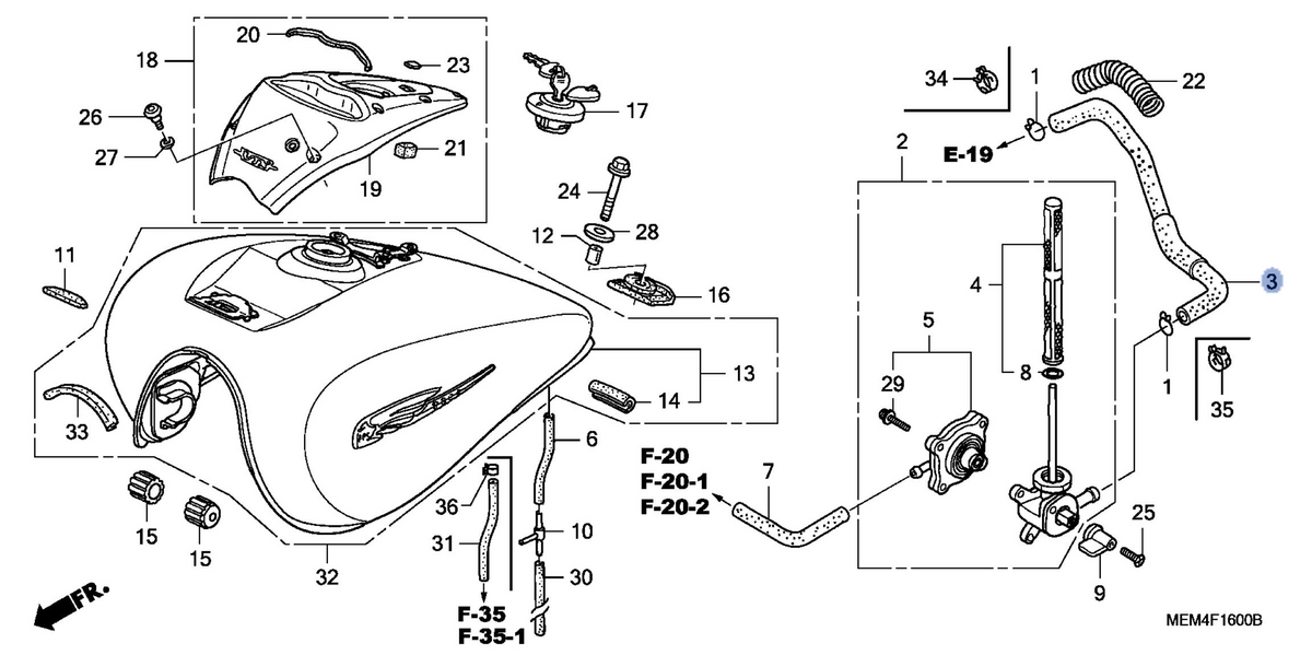 Honda OEM part 16951-MEA-A50
