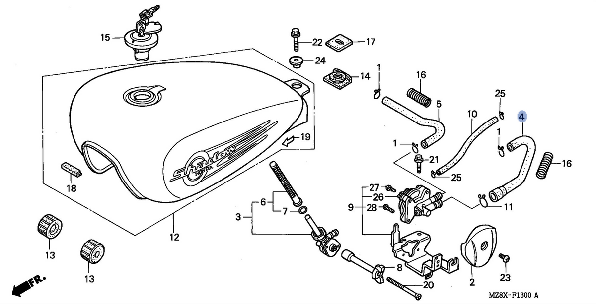 Honda OEM part 16951-MZ8-G20