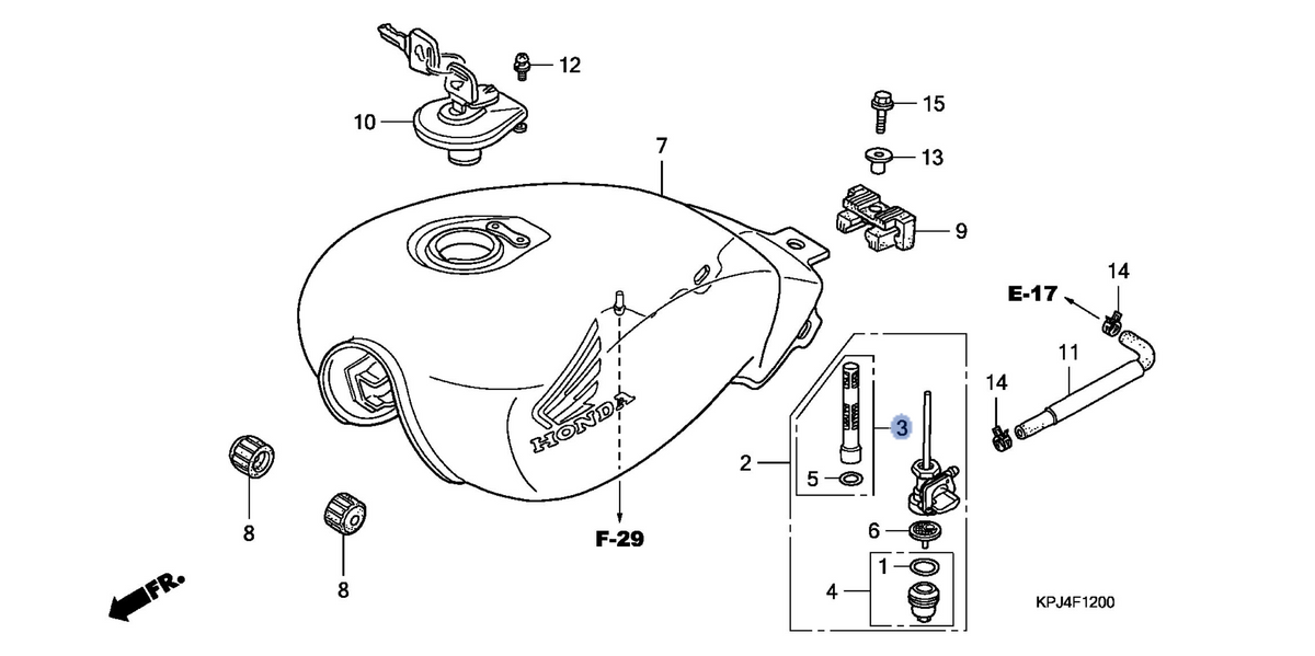 Honda OEM part 16952-KBG-671