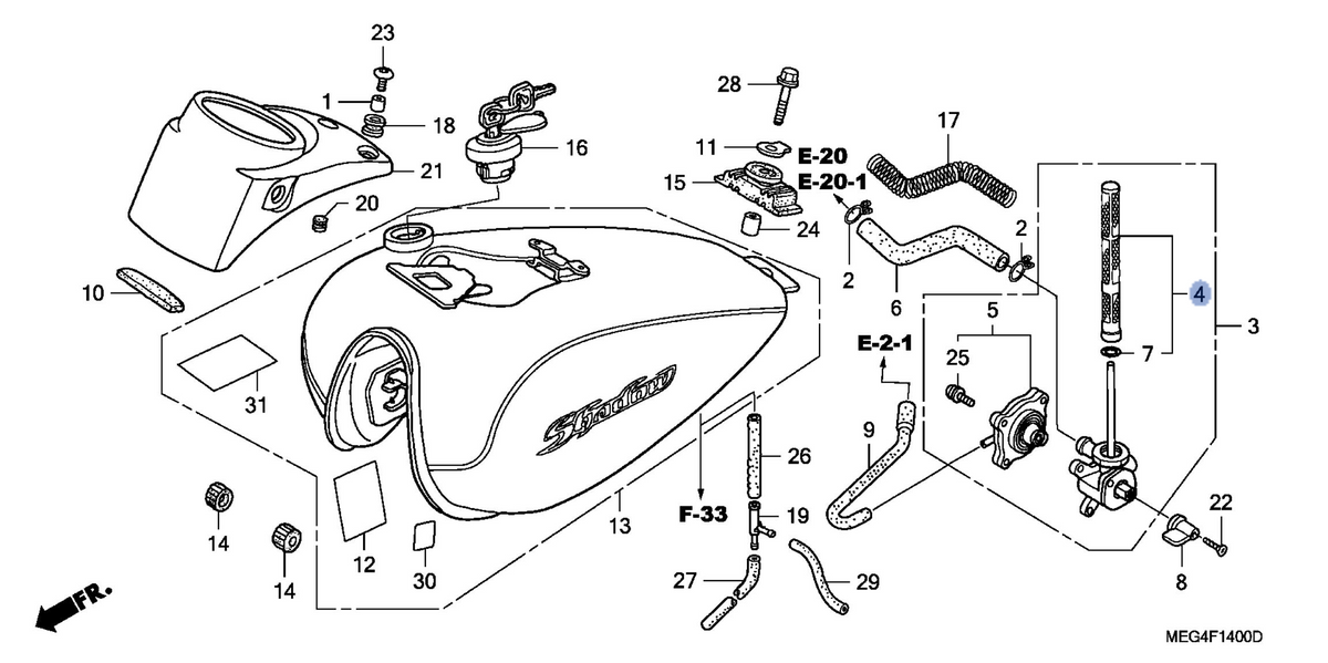 Honda OEM part 16952-MEG-003