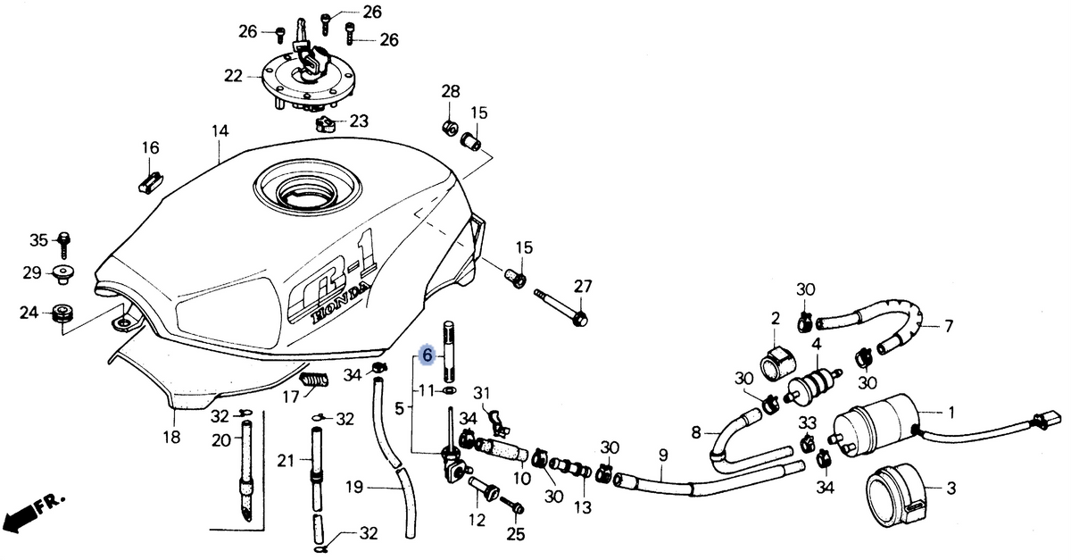 Honda OEM part 16952-MR1-005