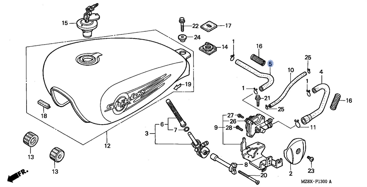 Honda OEM part 16952-MZ8-G20