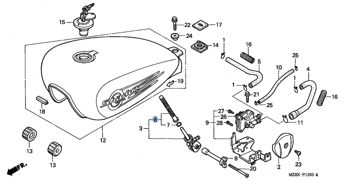 Honda OEM part 16952-MZ8-L21