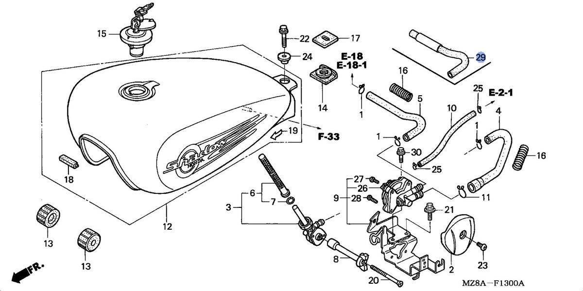 Honda OEM part 16952-MZ8-U40
