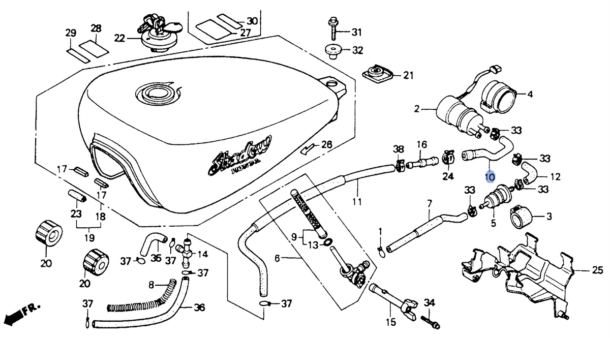 Honda OEM part 16953-MR1-000