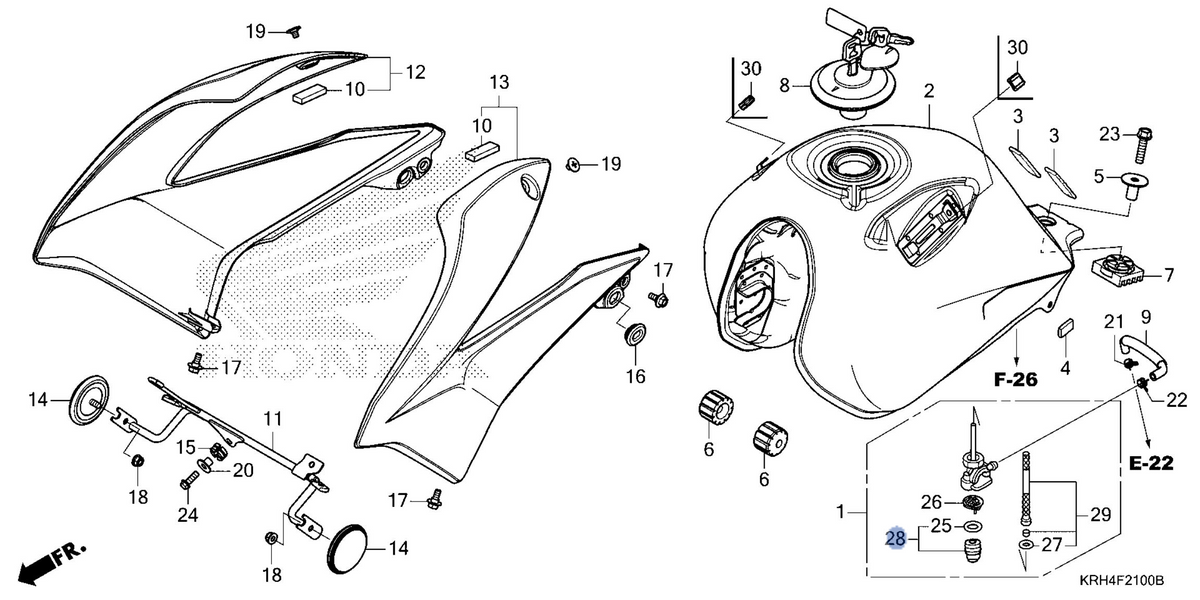 Honda OEM part 16954-KRH-J00