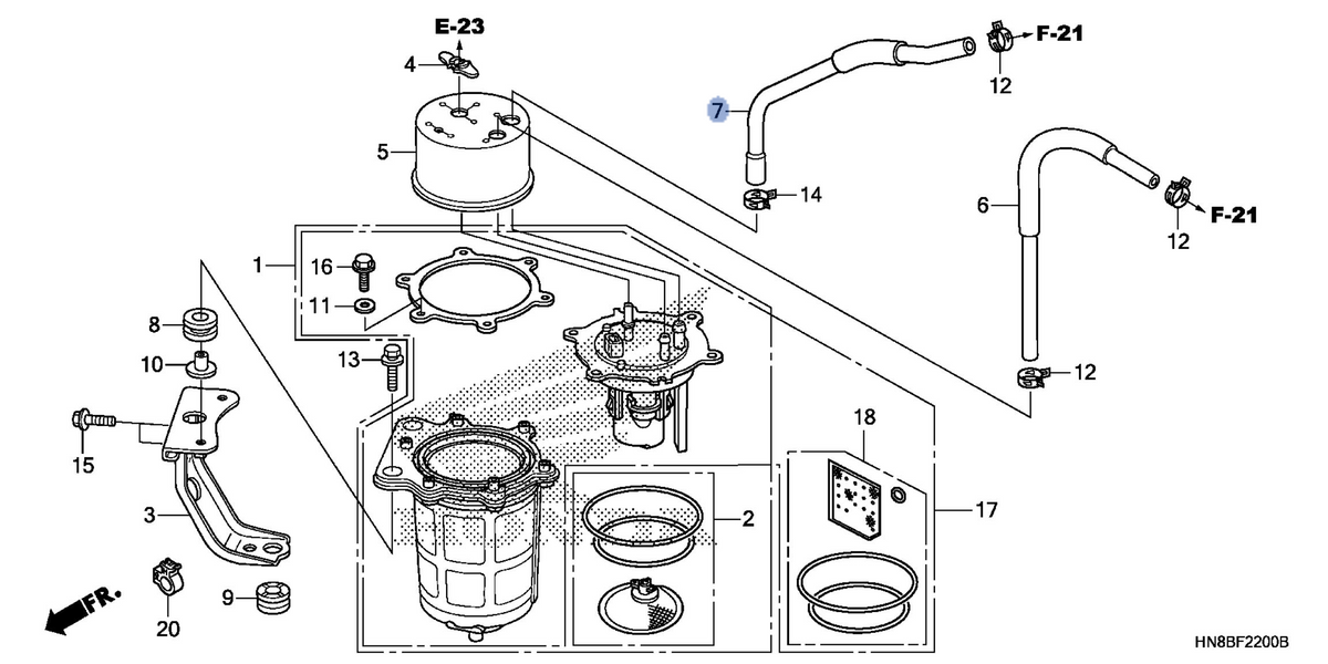Honda OEM part 16955-HN8-B40