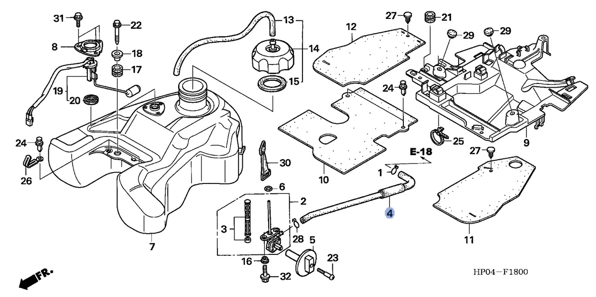 Honda OEM part 16955-HP0-A00