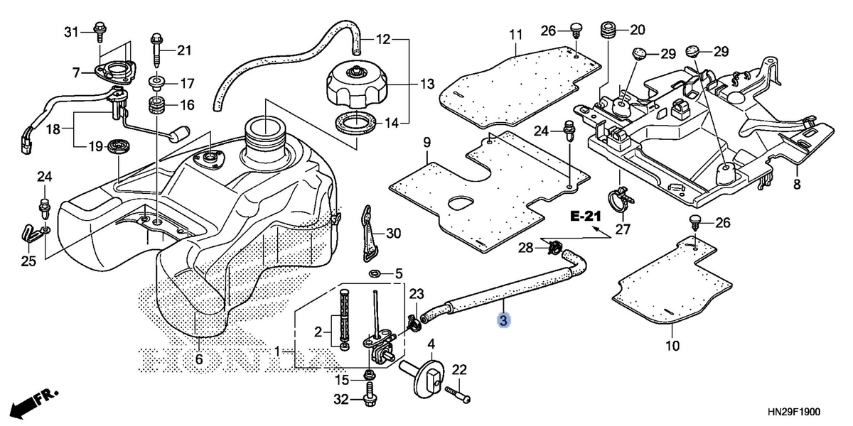 Honda OEM part 16955-HP0-B80
