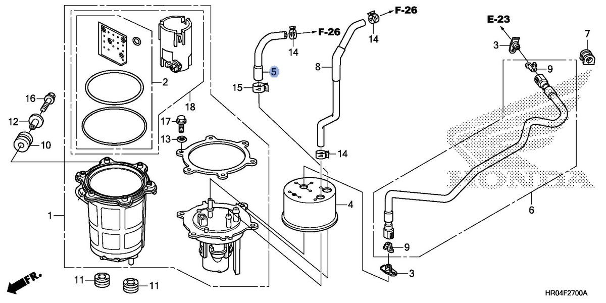 Honda OEM part 16955-HR0-F00