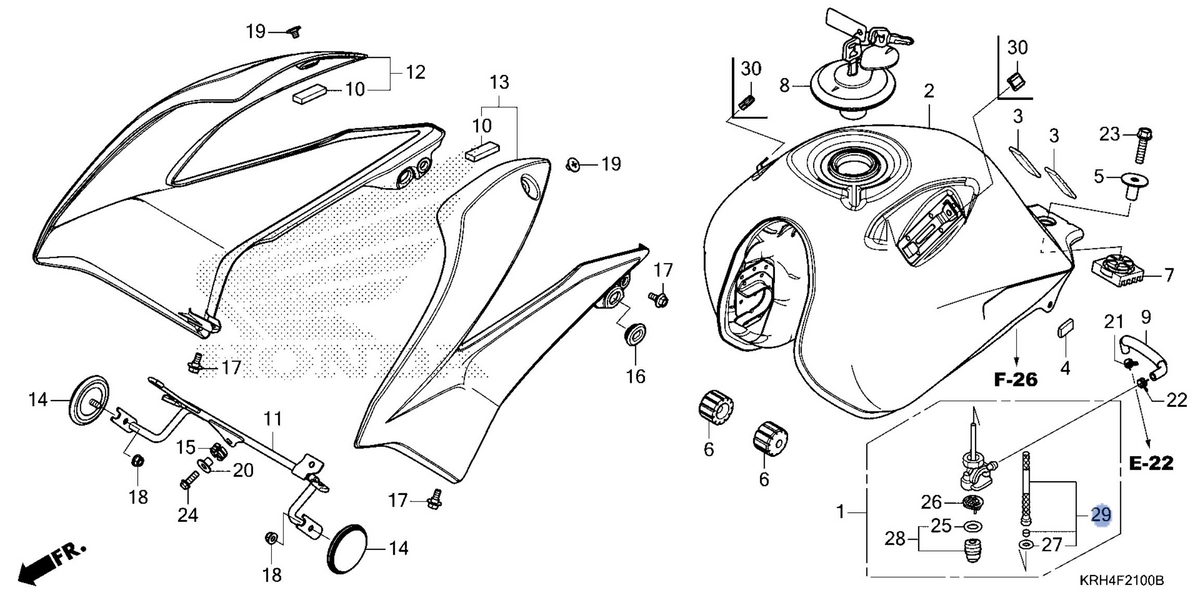Honda OEM part 16955-KRH-J00