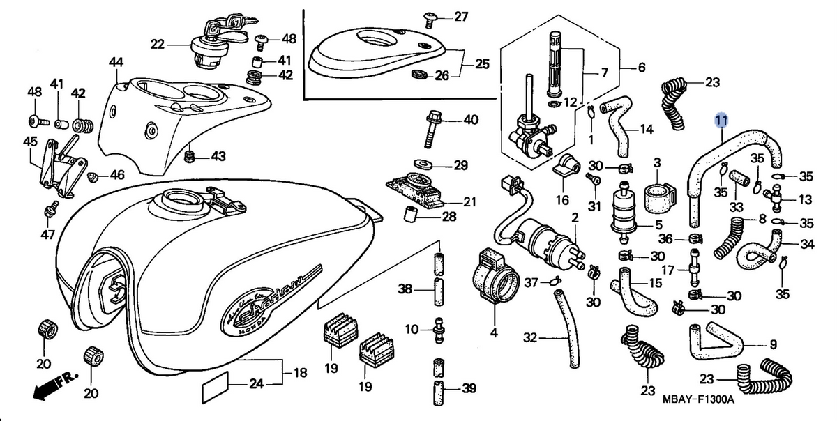 Honda OEM part 16955-MBA-000
