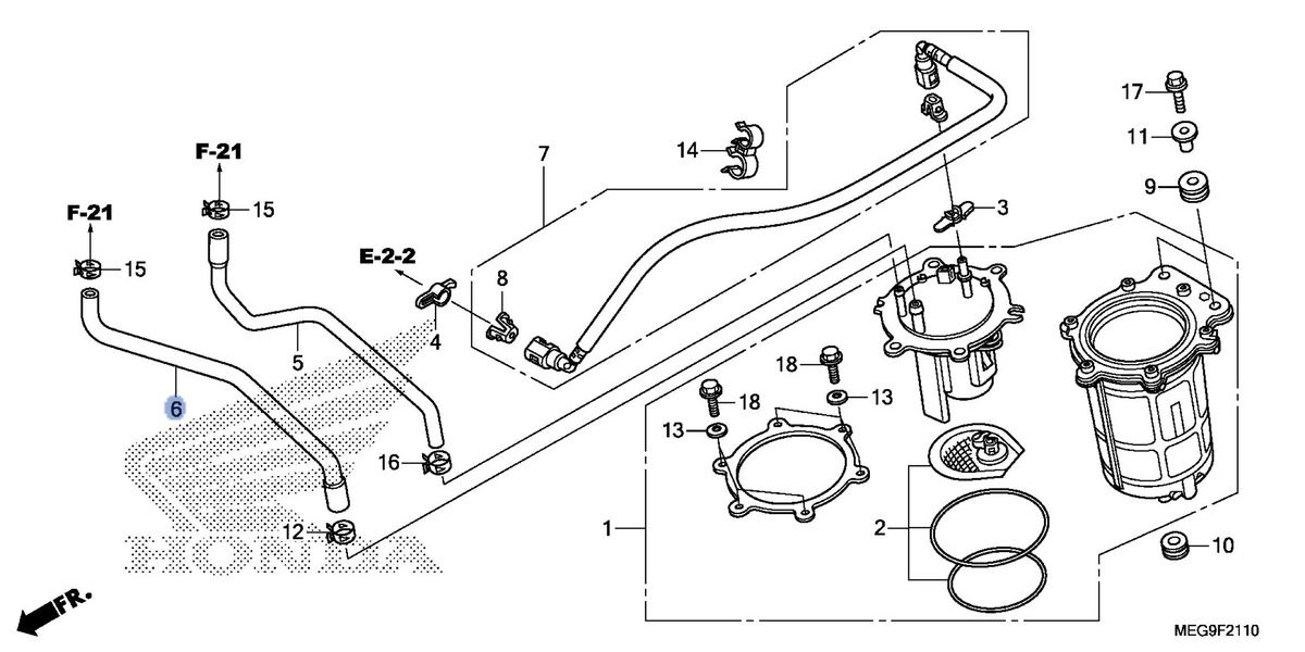 Honda OEM part 16955-MEG-A60