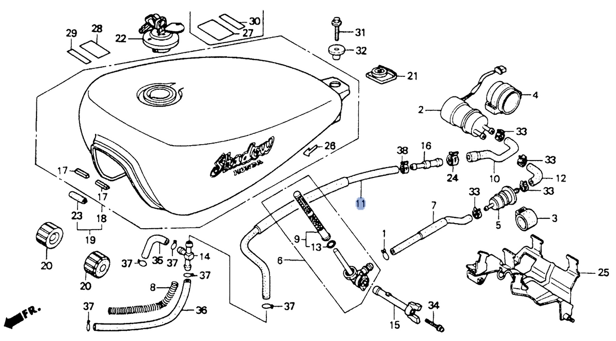 Honda OEM part 16955-MR1-000