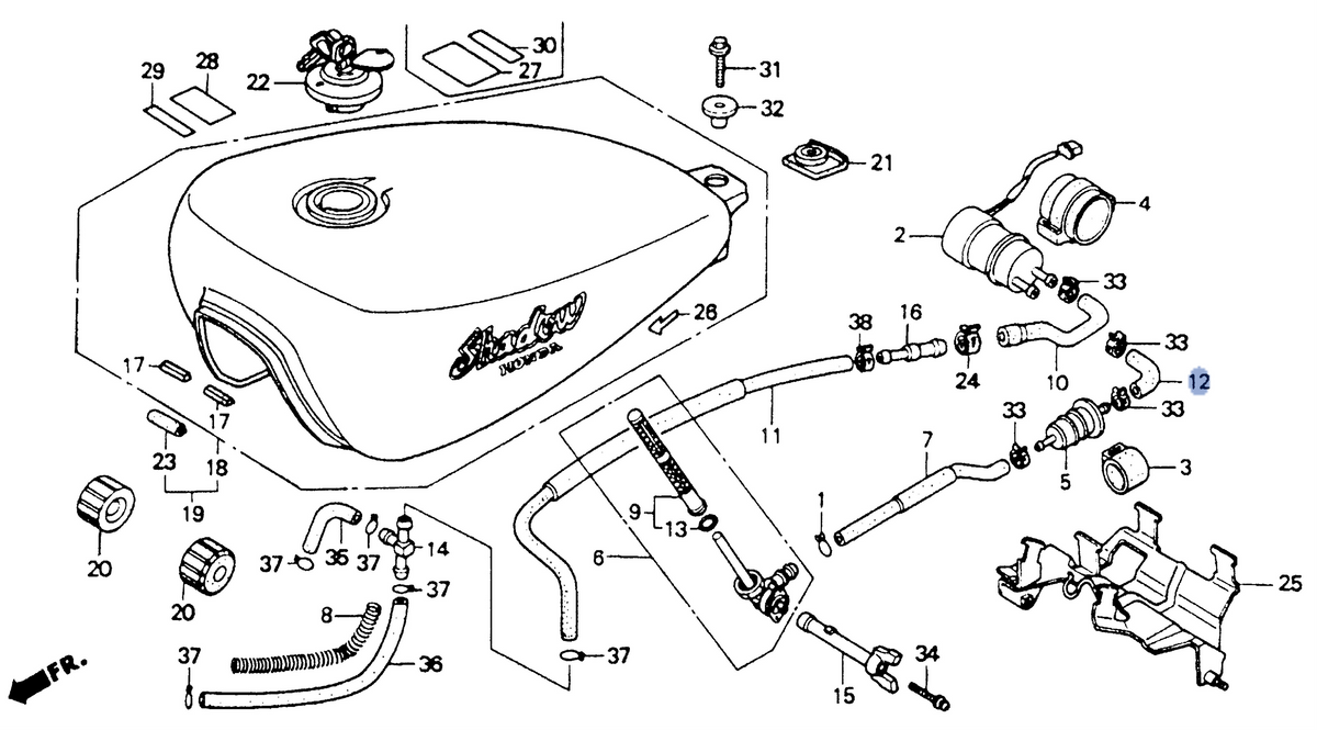 Honda OEM part 16956-MR1-000
