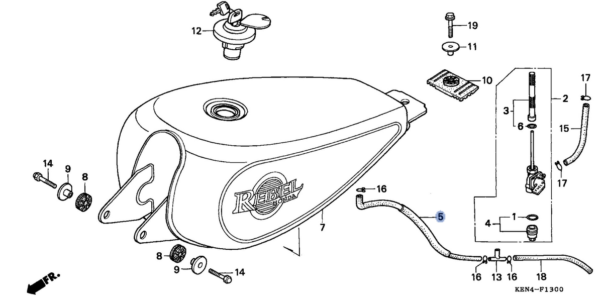 Honda OEM part 16957-KEB-900