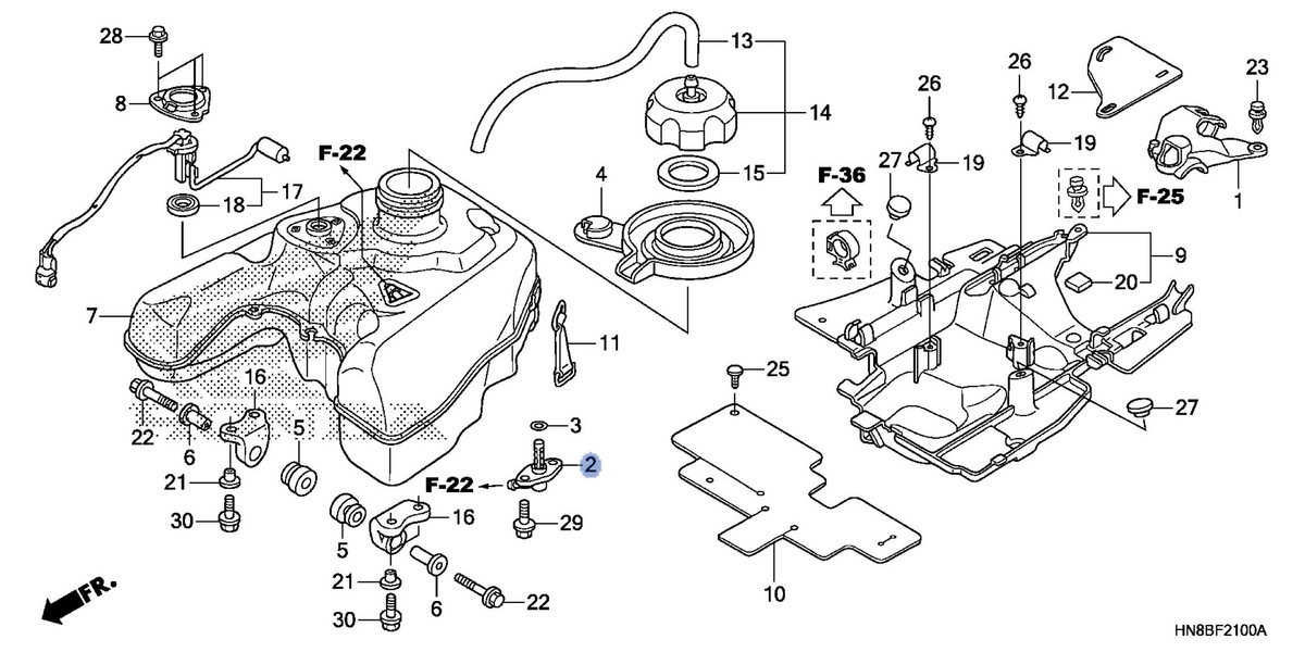 Honda OEM part 16958-HN8-A61
