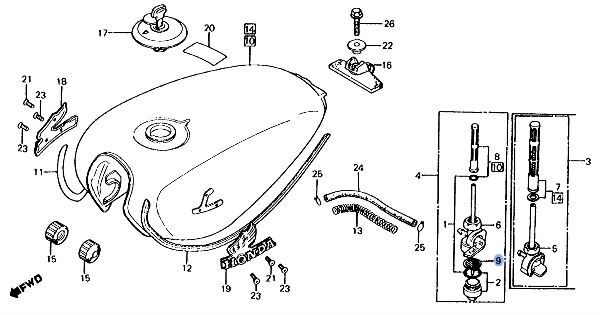 Honda OEM part 16959-461-751