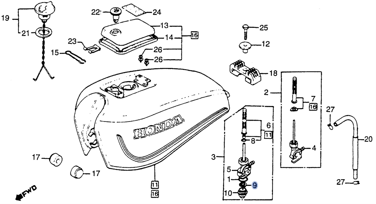Honda OEM part 16959-471-831