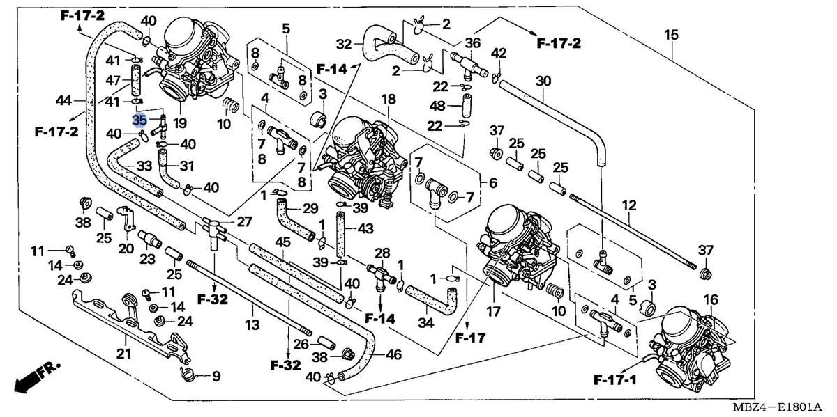 Honda OEM part 16960-ME9-000