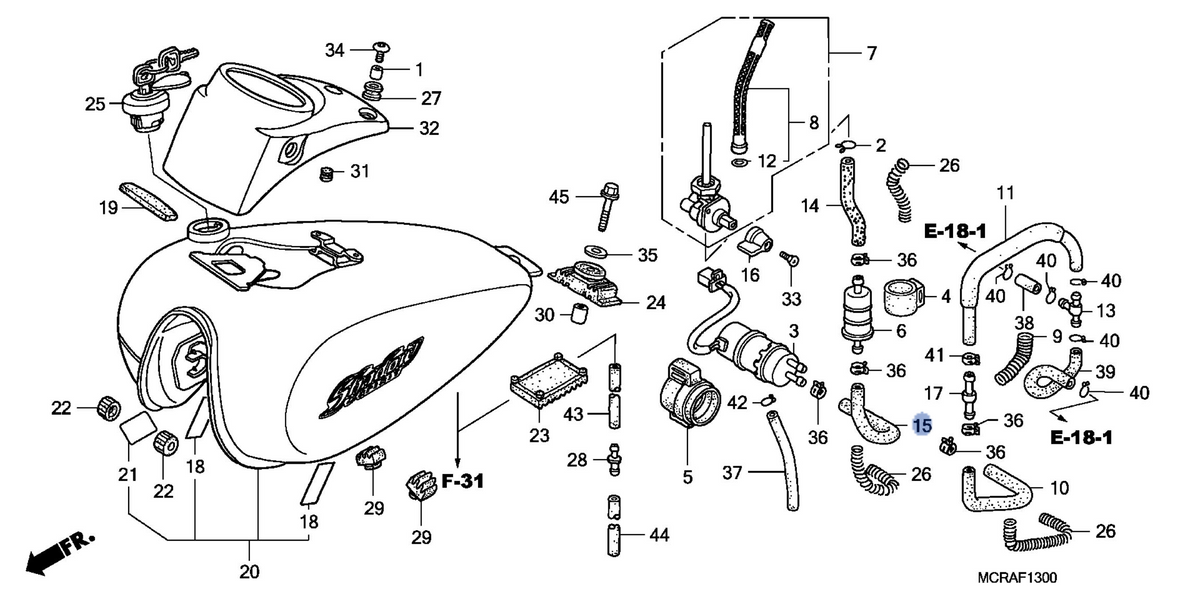 Honda OEM part 16962-MCL-000