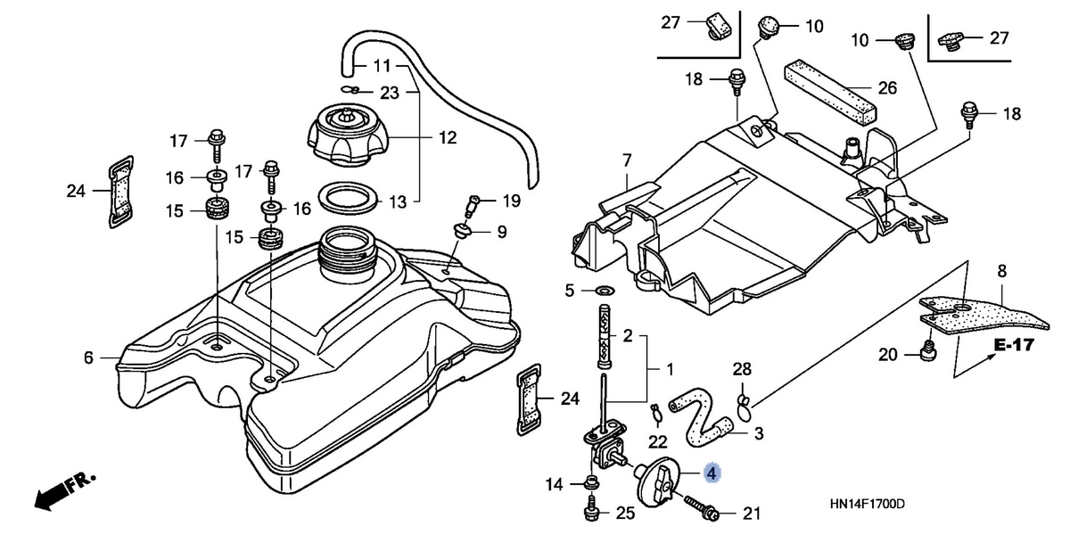 Honda OEM part 16963-HN1-000