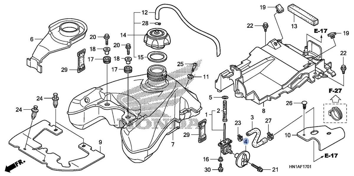 Honda OEM part 16963-HN1-A70