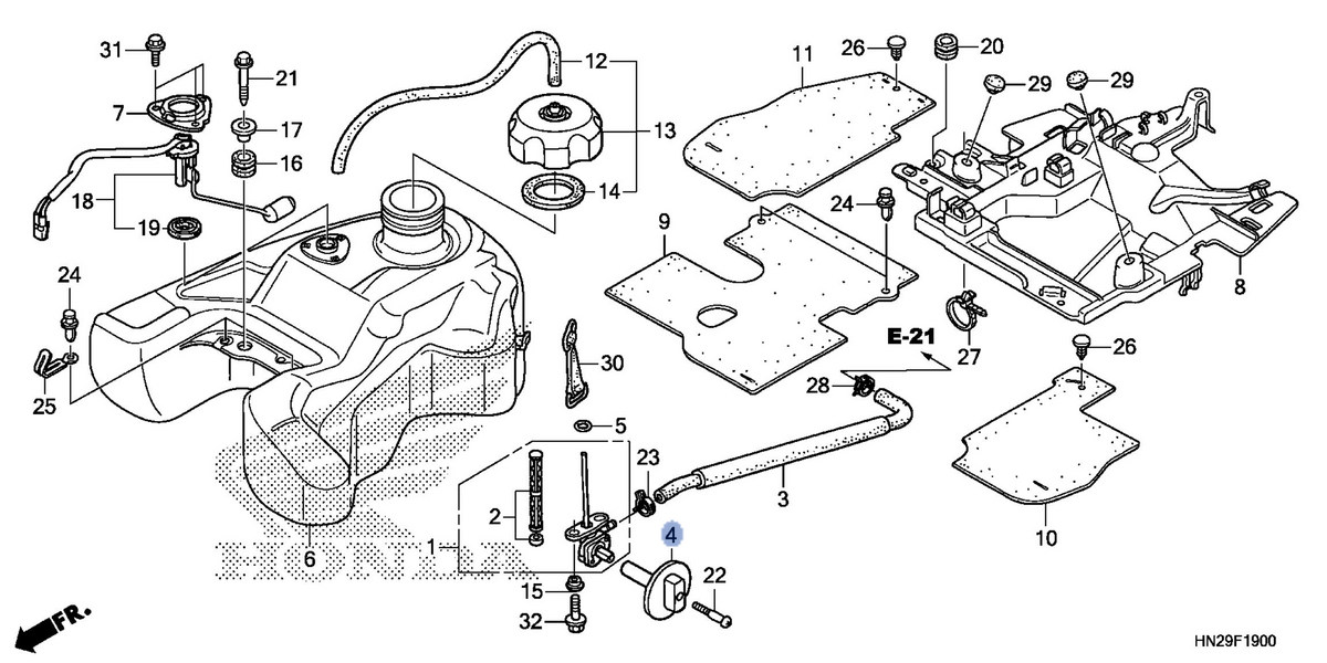 Honda OEM part 16963-HP0-A00ZA