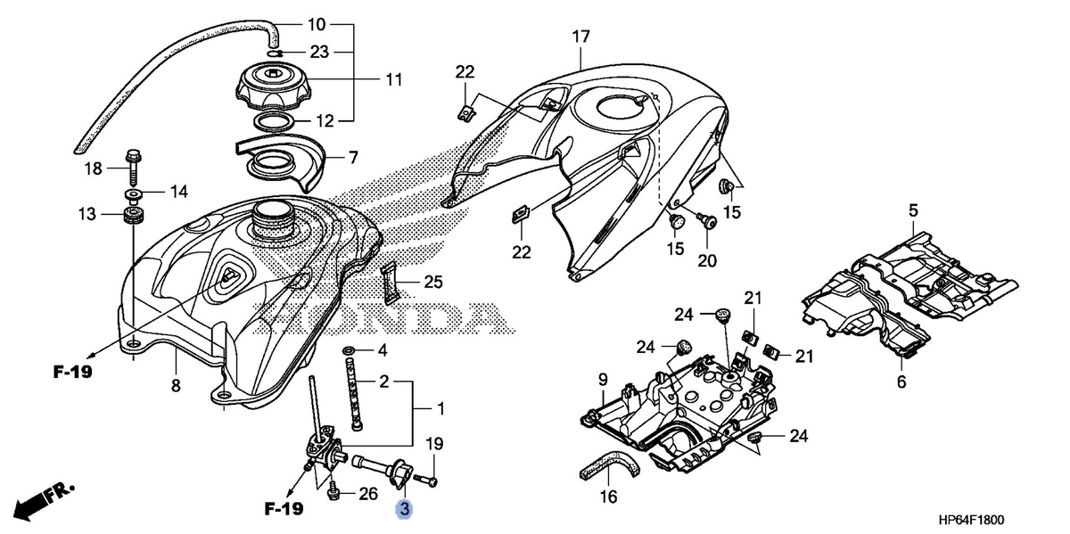 Honda OEM part 16963-HP6-A00