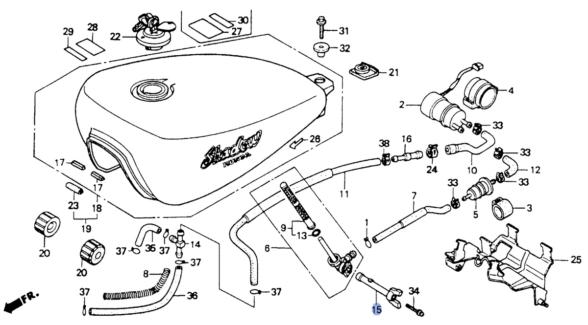 Honda OEM part 16963-MR1-000