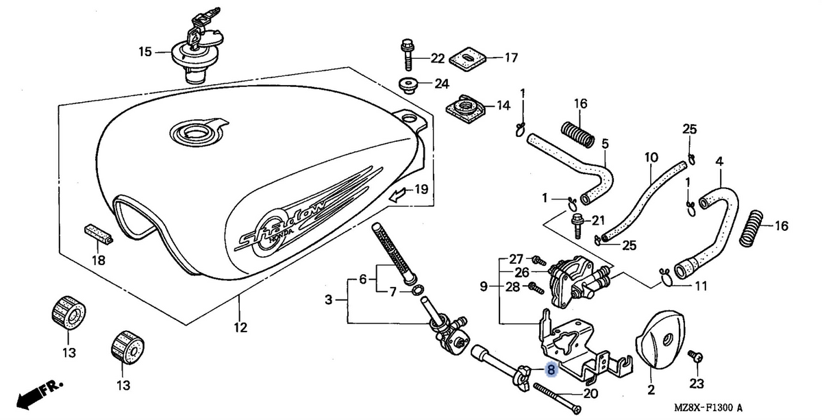 Honda OEM part 16963-MZ8-G20