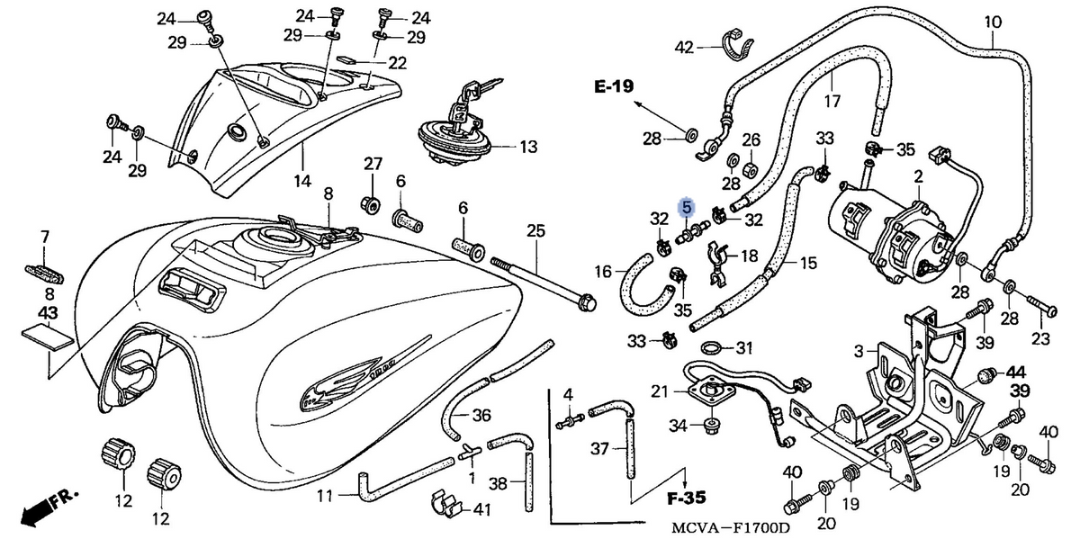 Honda OEM part 16966-MR5-000