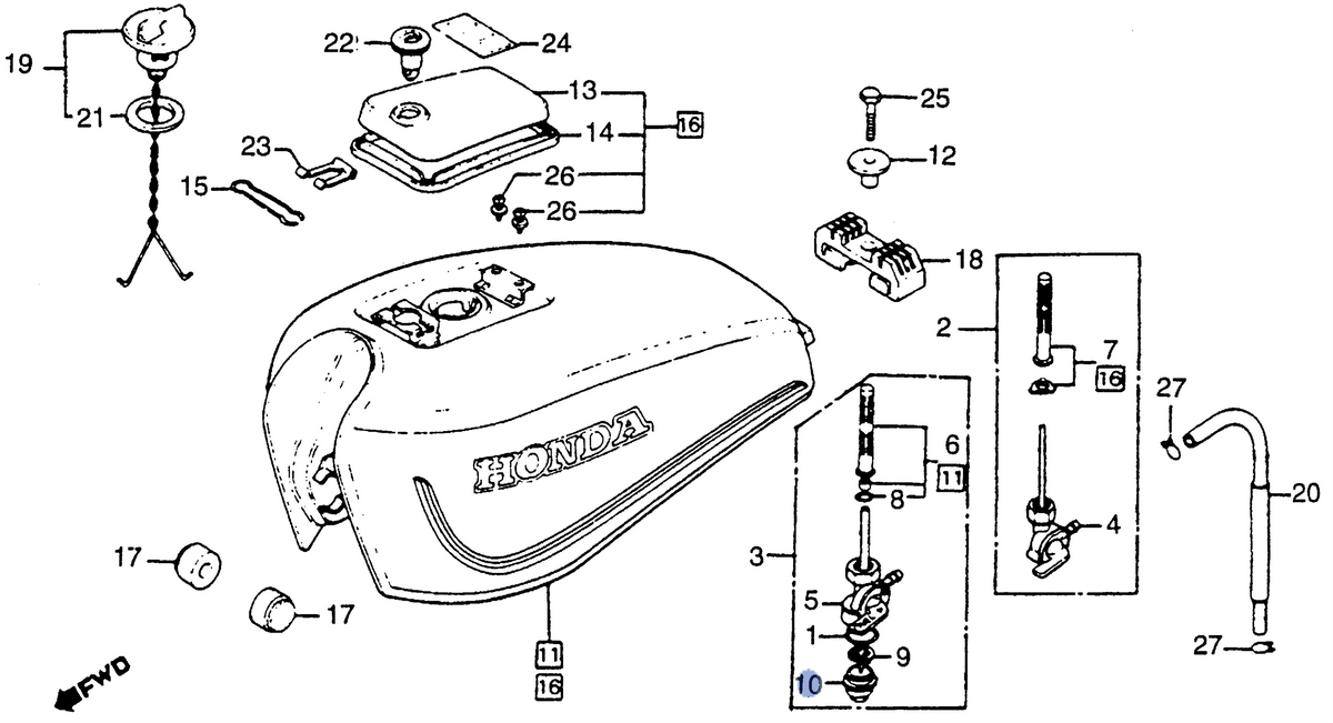 Honda OEM part 16967-GA6-671