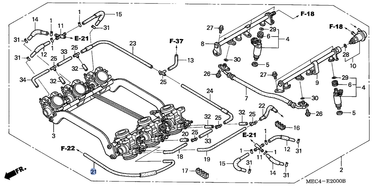 Honda OEM part 16968-MEC-003