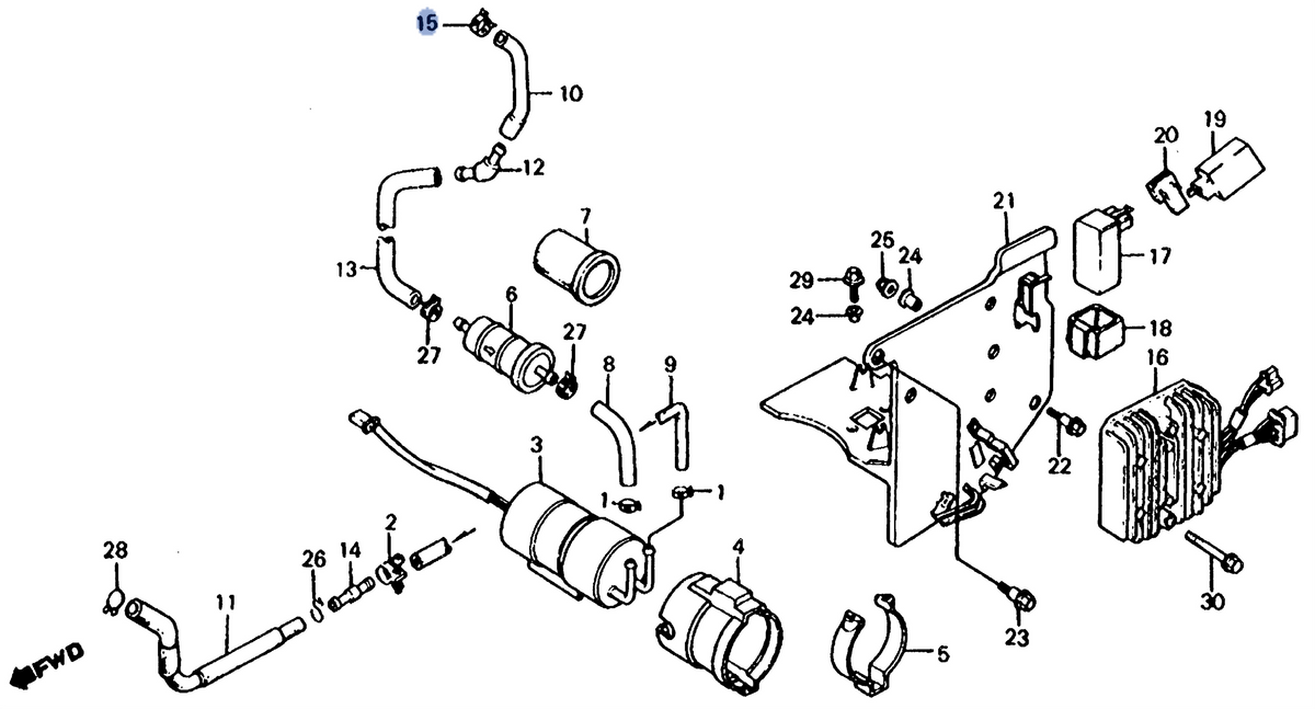 Honda OEM part 16969-MB1-000