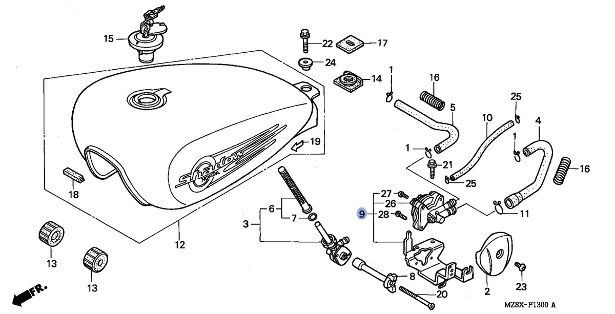 Honda OEM part 16970-MZ8-G23